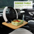 Car interior bamboo dining table